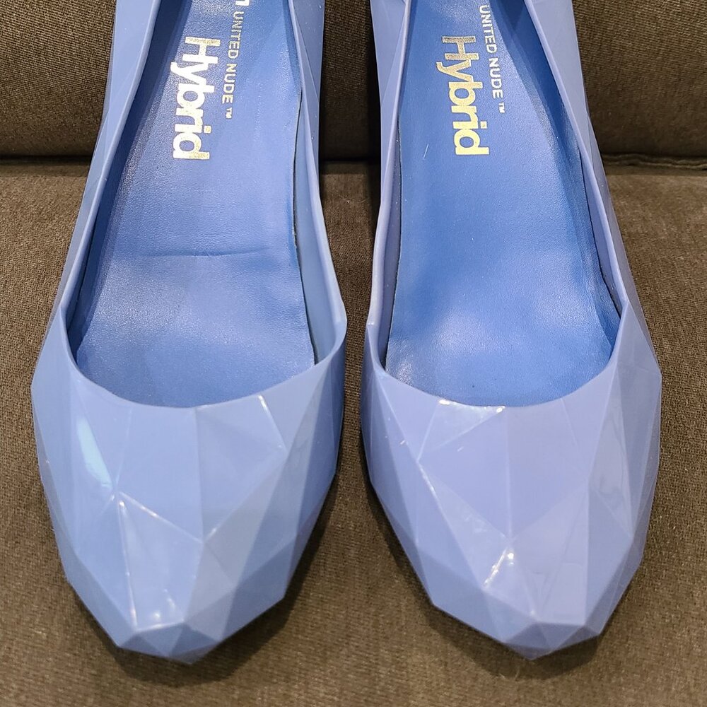 United Nude Lo Rez heels blue plastic modern 38 7.5